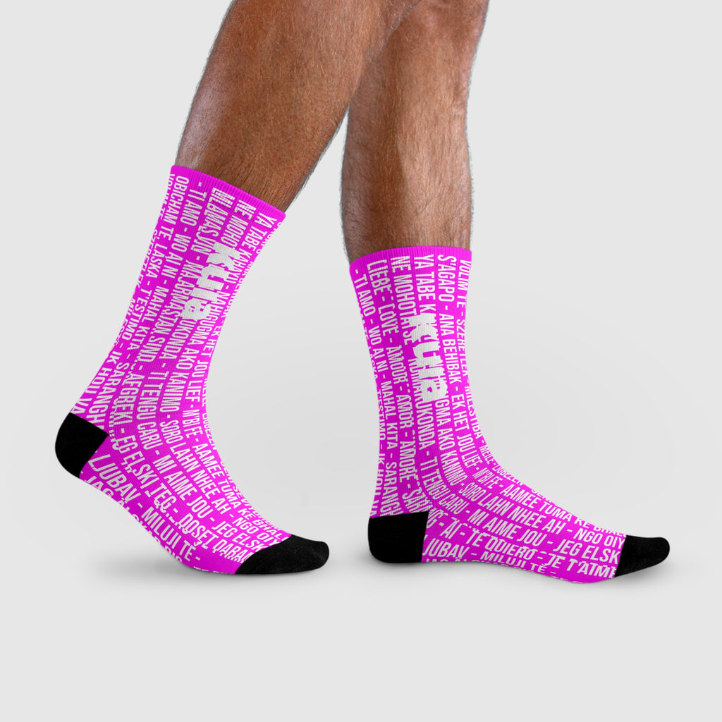 KUIA "Thousand LOL" Magenta Socks