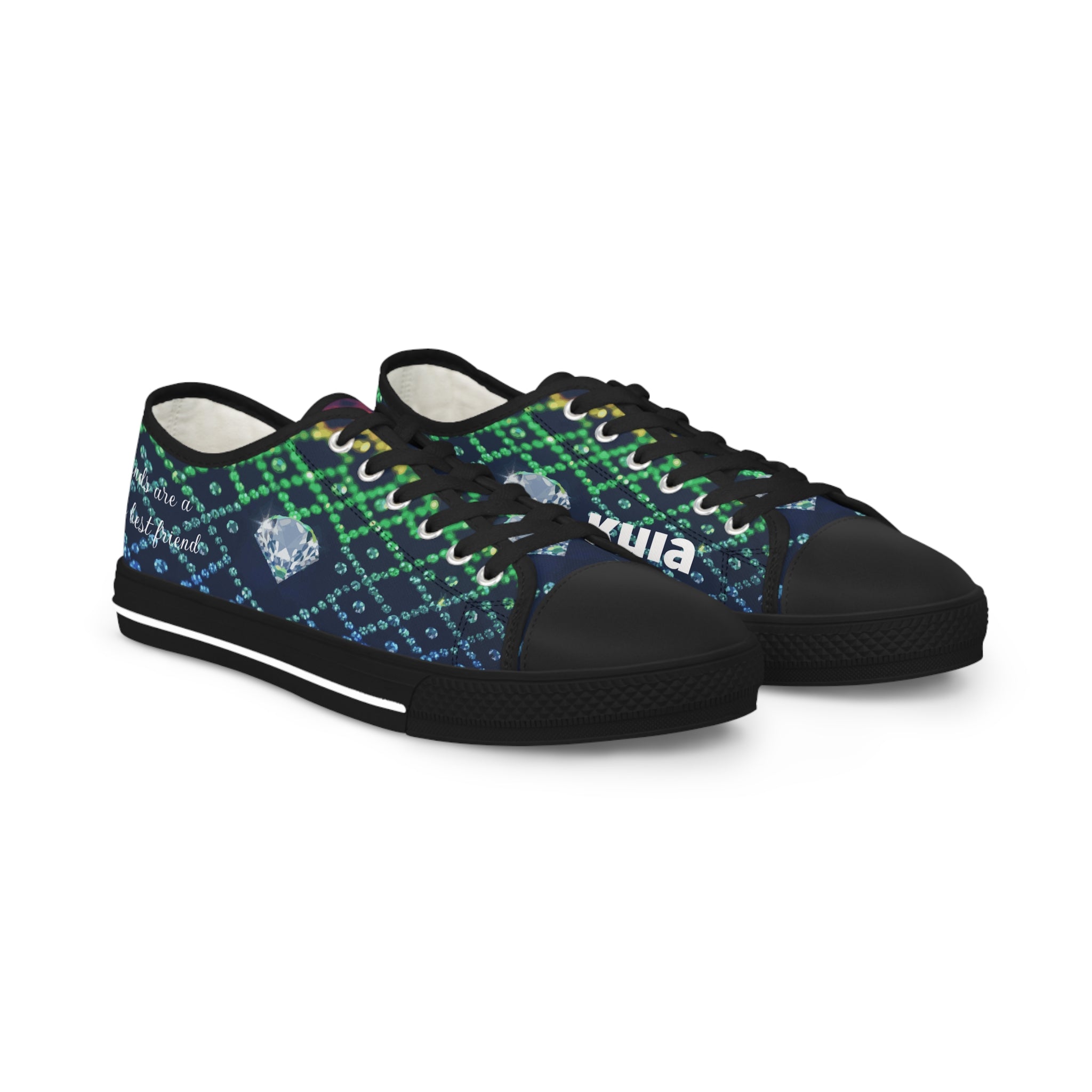 KUIA "Diamonds are a Prides best friend" Low Top Sneakers