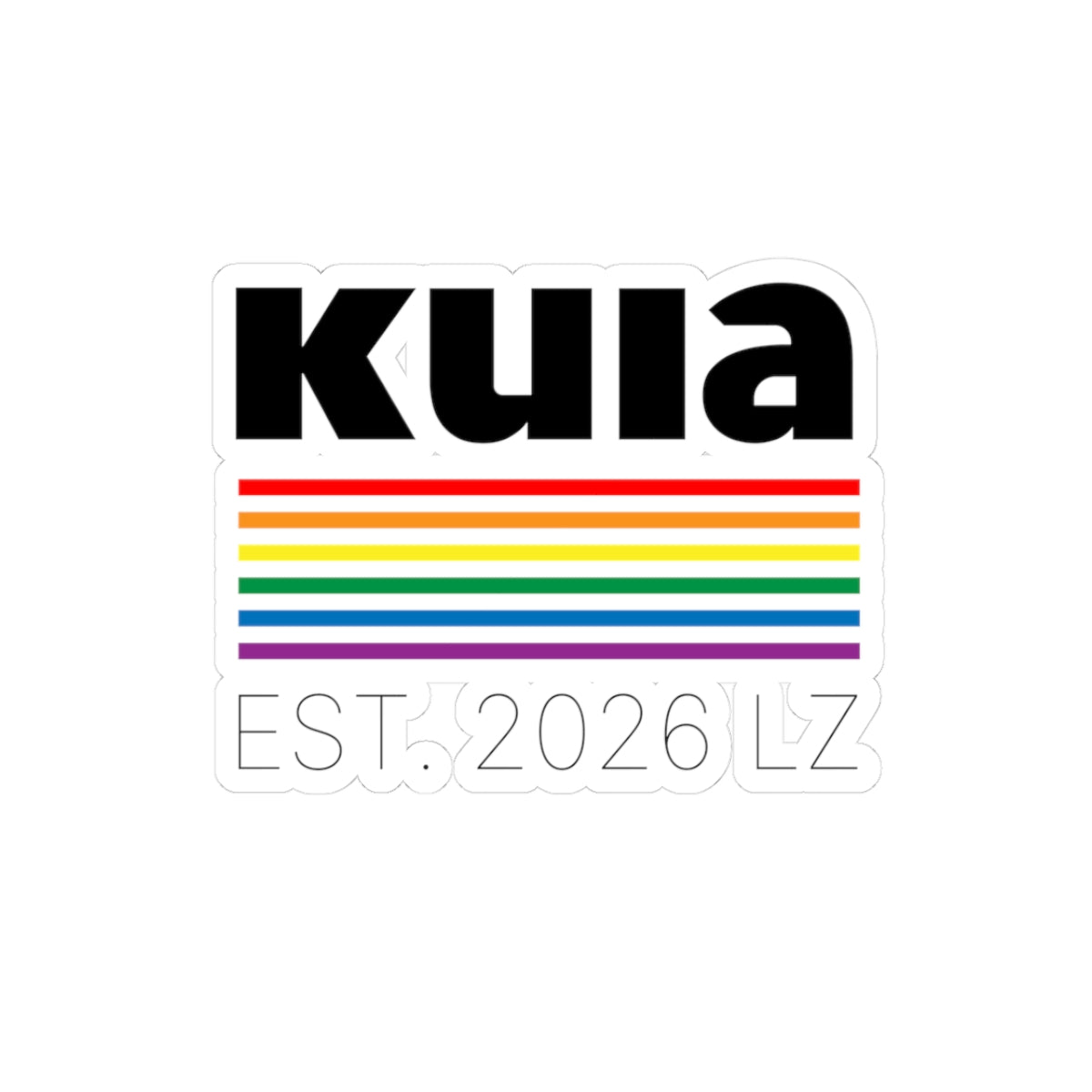 KUIA EST. 2026 LZ kiss-cut sticker