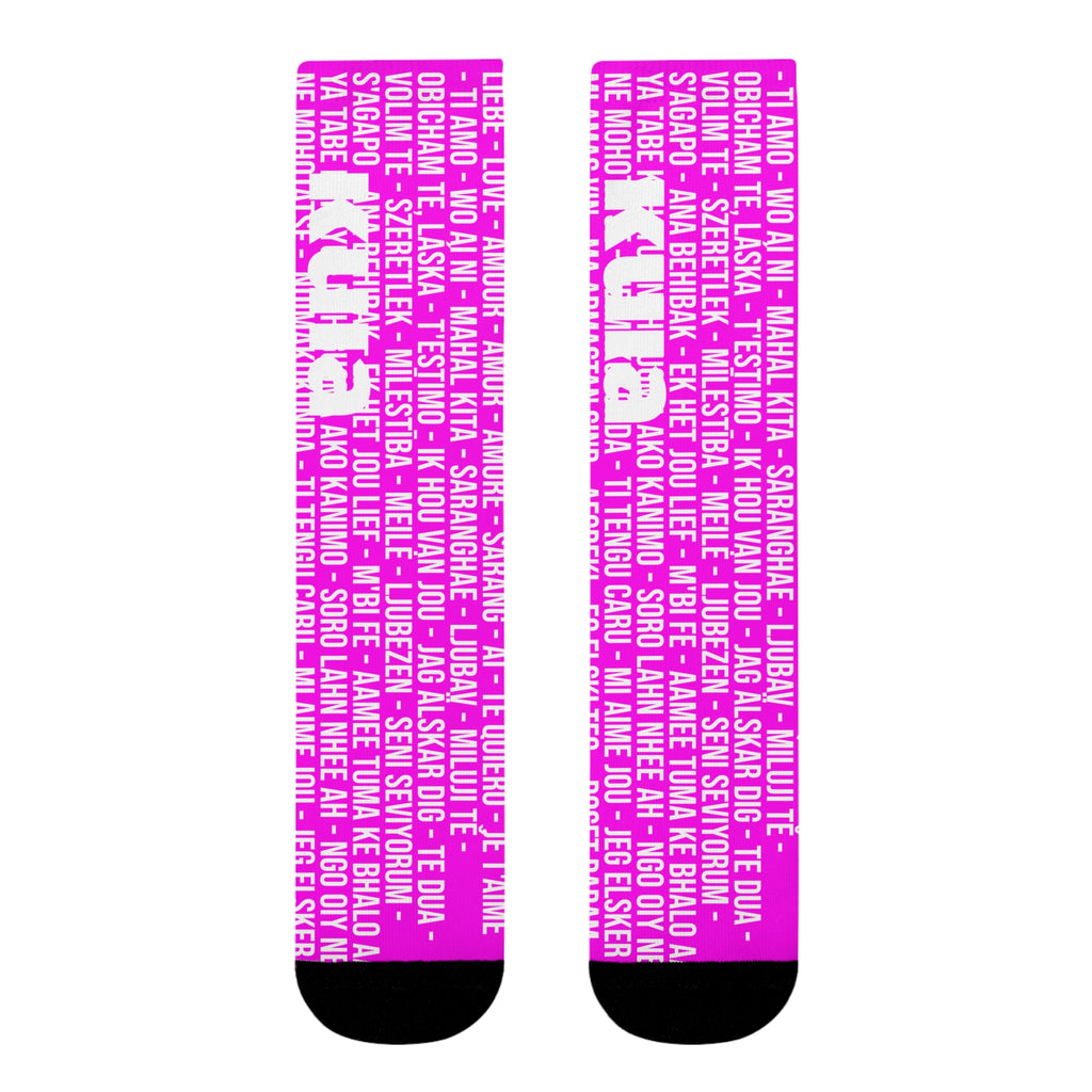 KUIA "Thousand LOL" Magenta Socks
