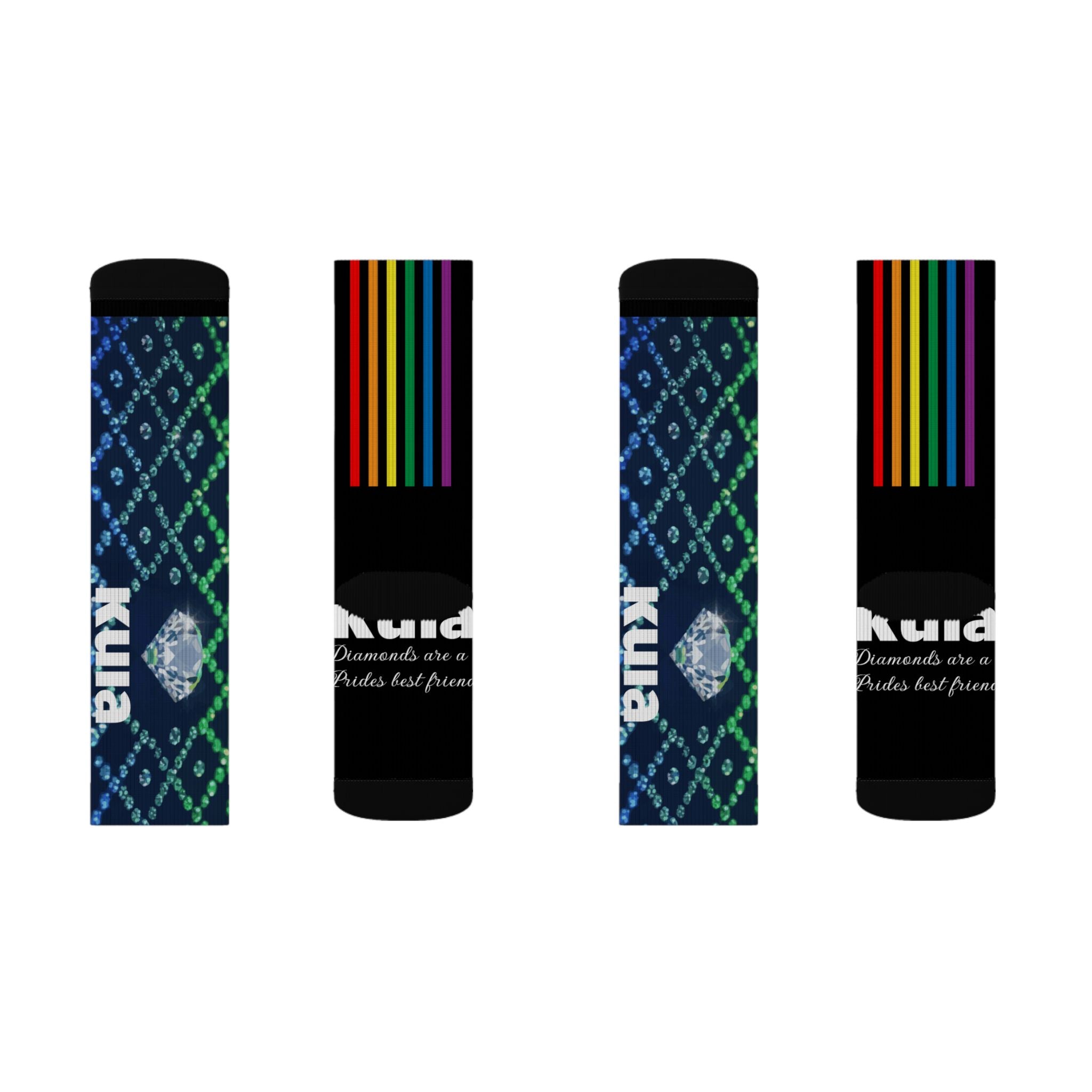 KUIA "Diamonds are a Prides best friend" Sublimation Socks