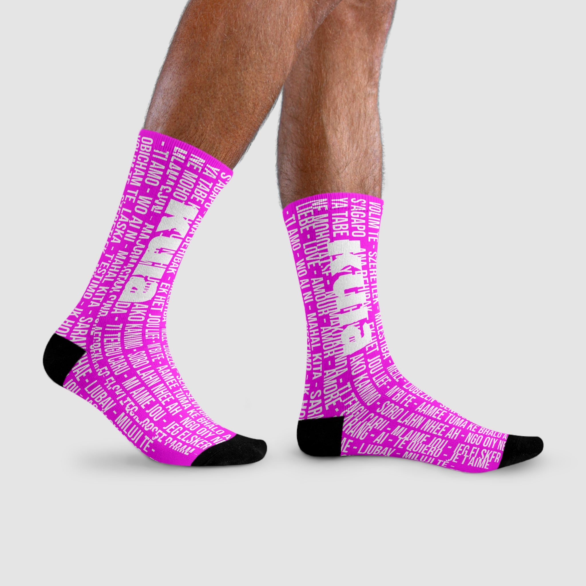 KUIA "Thousand LOL" Magenta Socks