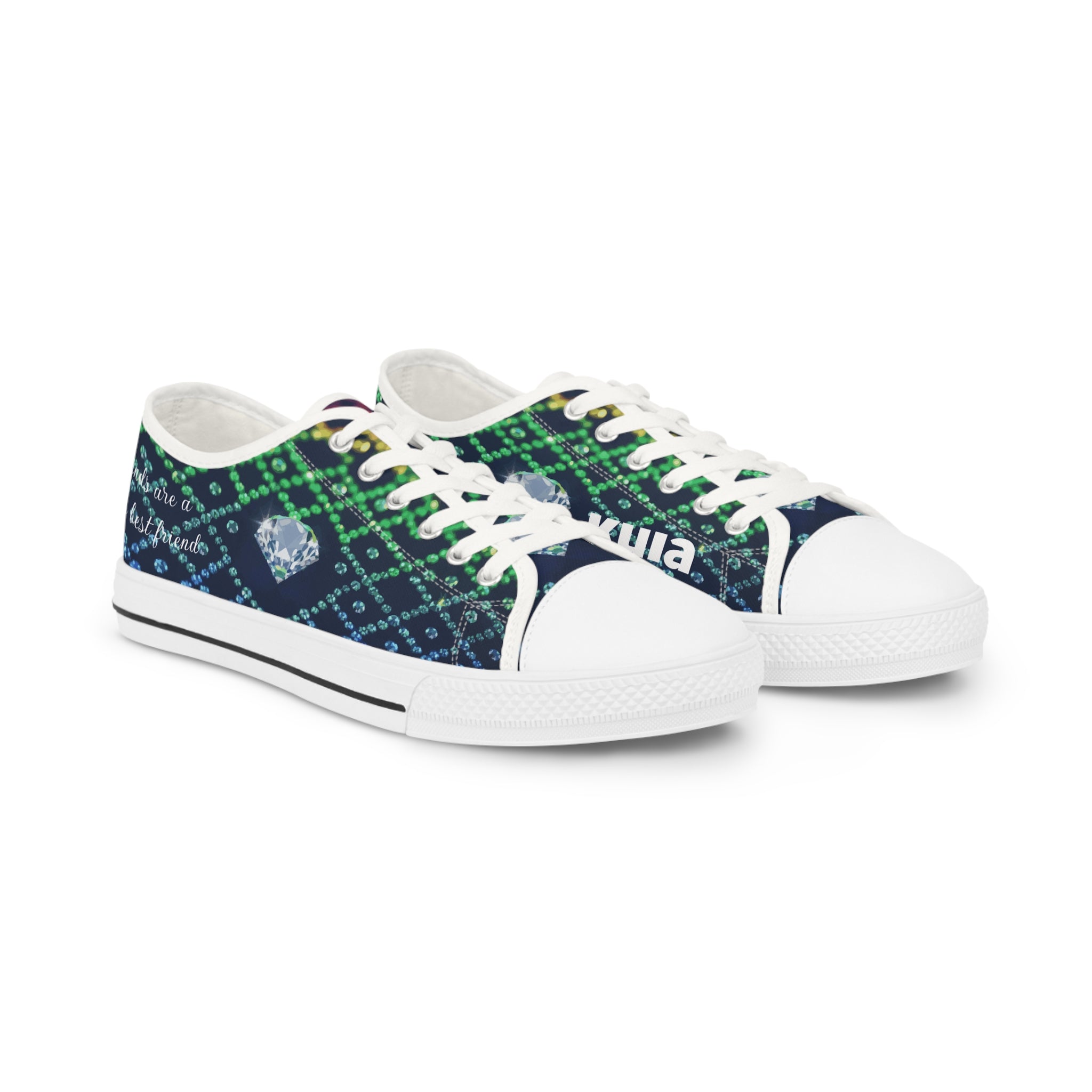 KUIA "Diamonds are a Prides best friend" Low Top Sneakers