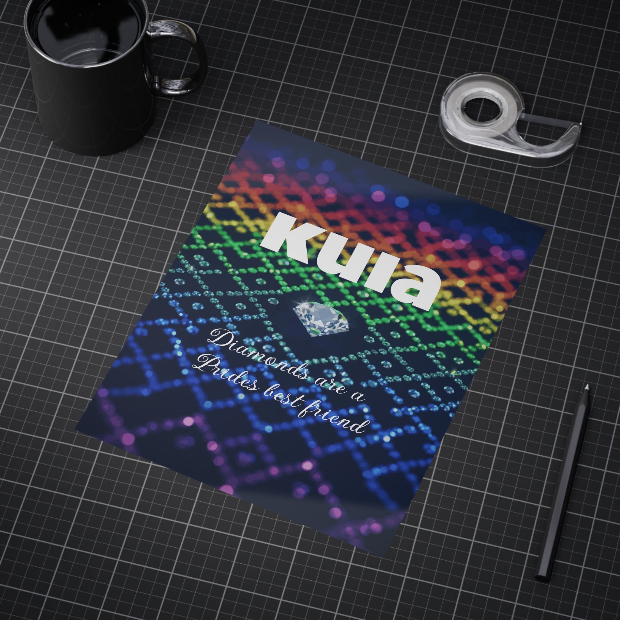 KUIA "Diamonds are a Prides best friend" - Unframed Art Print