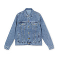 KUIA Denim Jeans Jacket — "Diamonds are a Pride's Best Friend" Back Print