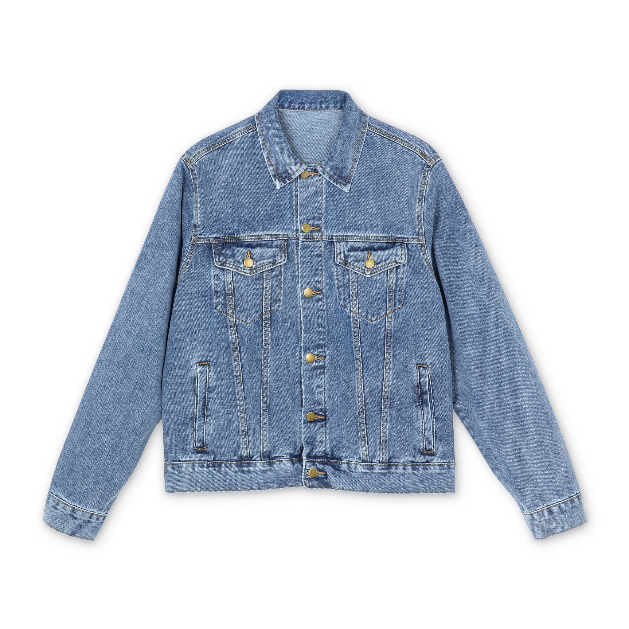 KUIA Denim Jeans Jacket — "Diamonds are a Pride's Best Friend" Back Print