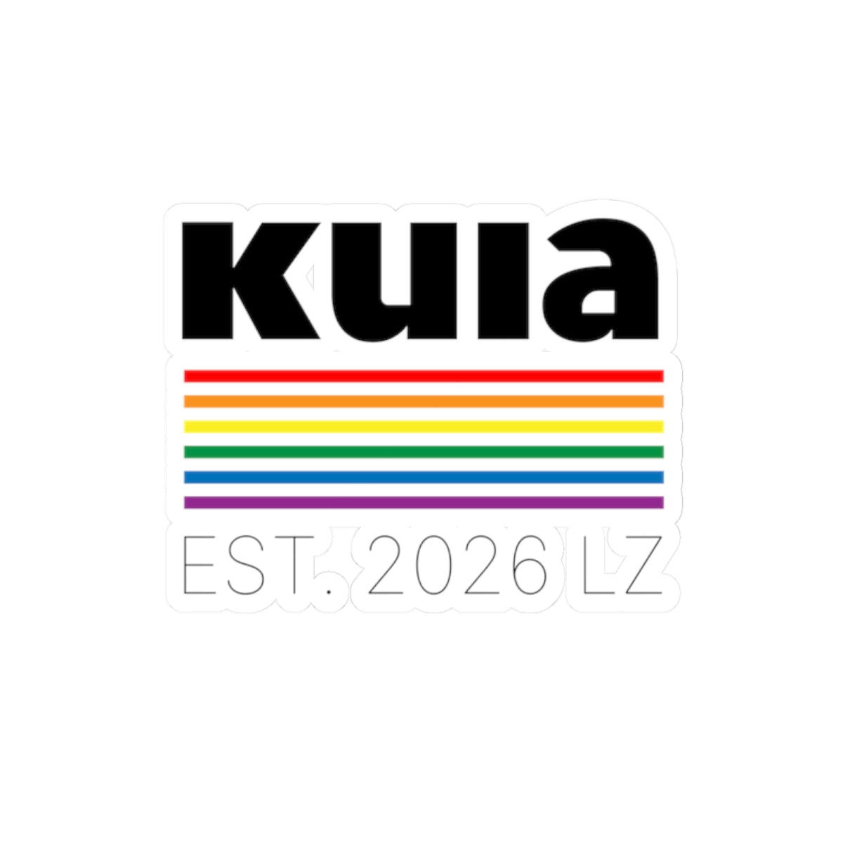 KUIA EST. 2026 LZ kiss-cut sticker