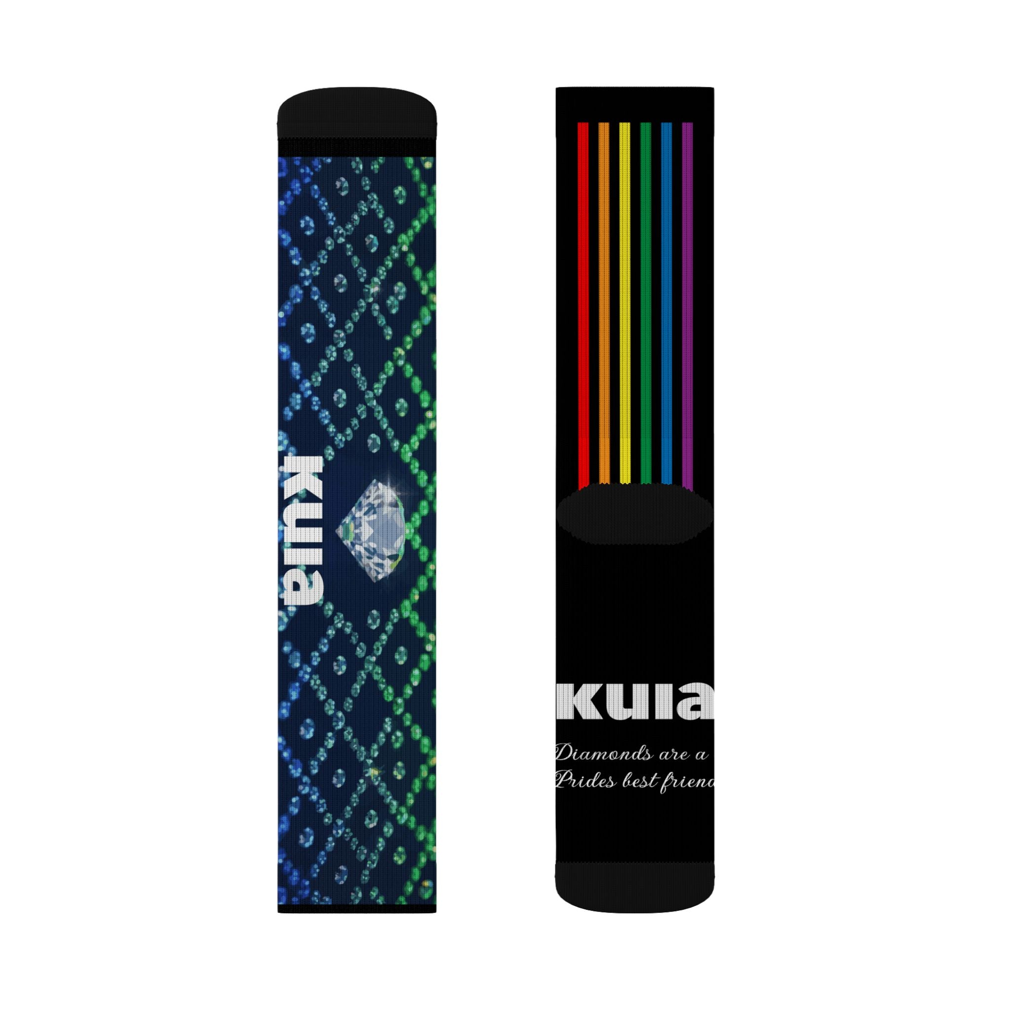 KUIA "Diamonds are a Prides best friend" Sublimation Socks