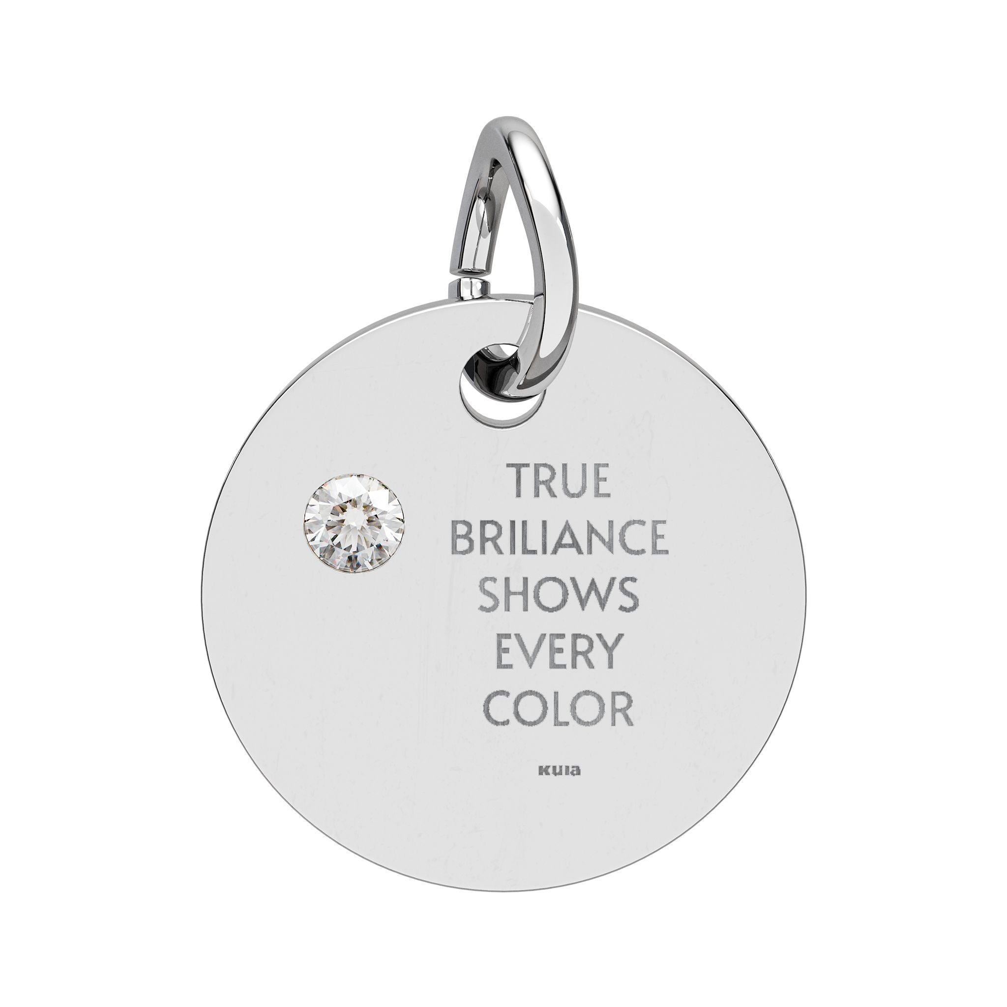 KUIA "True Briliance Shows Every Color" Birthstone Circle Charm