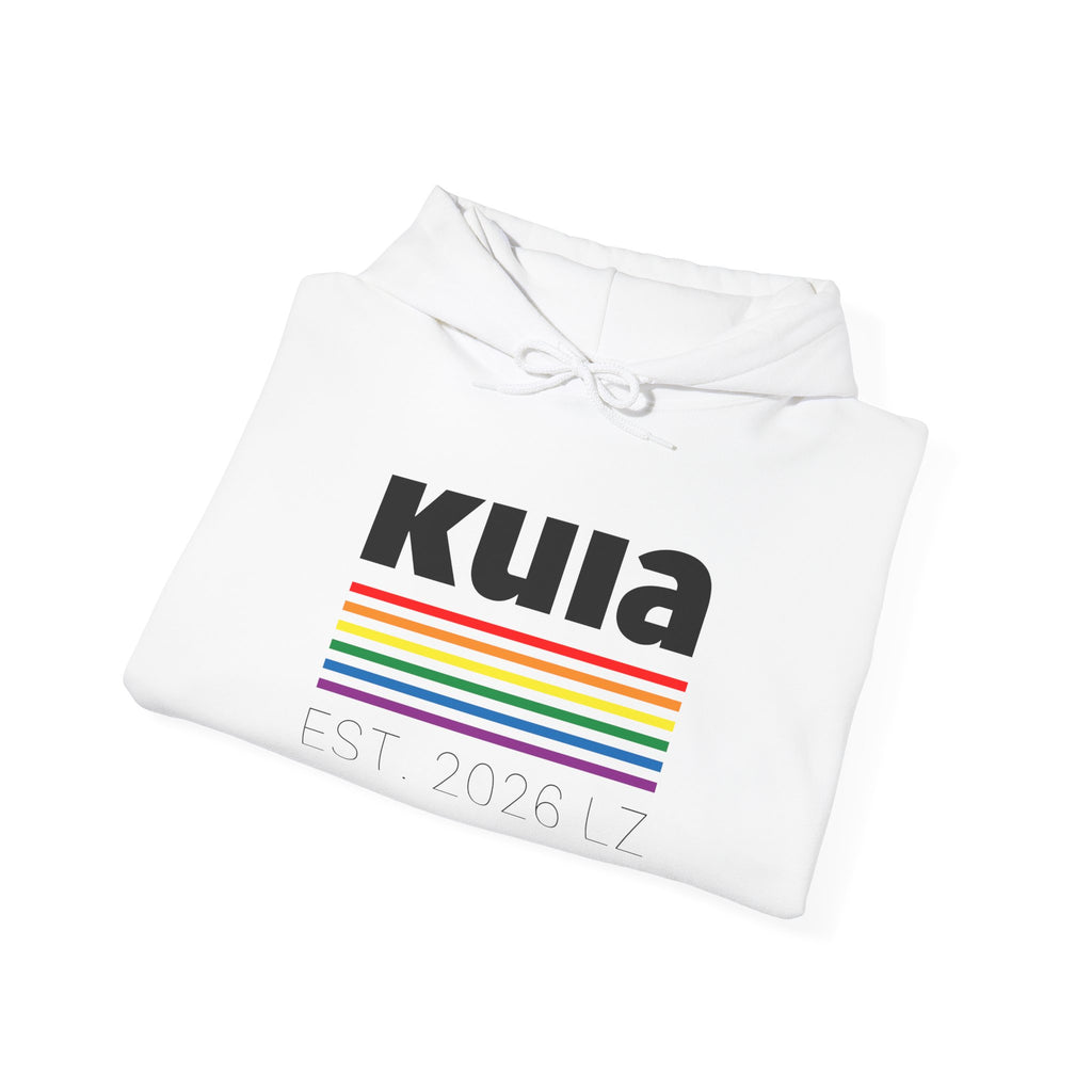 Kuia Rainbow Stripes Hoodie — Retro Pride-inspired Pullover