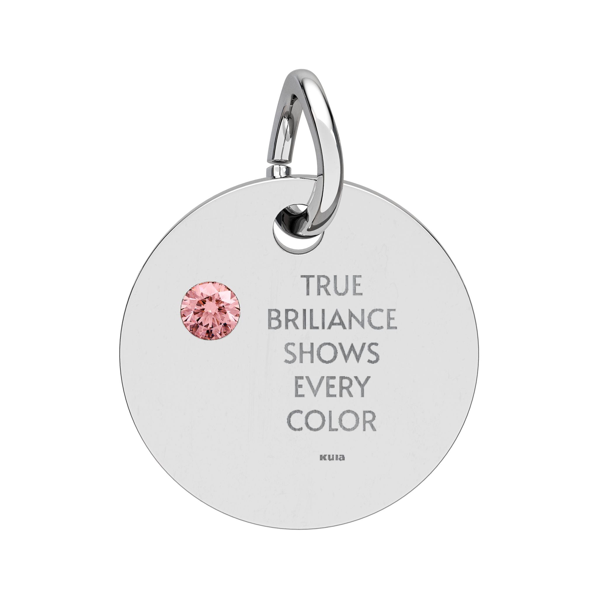 KUIA "True Briliance Shows Every Color" Birthstone Circle Charm