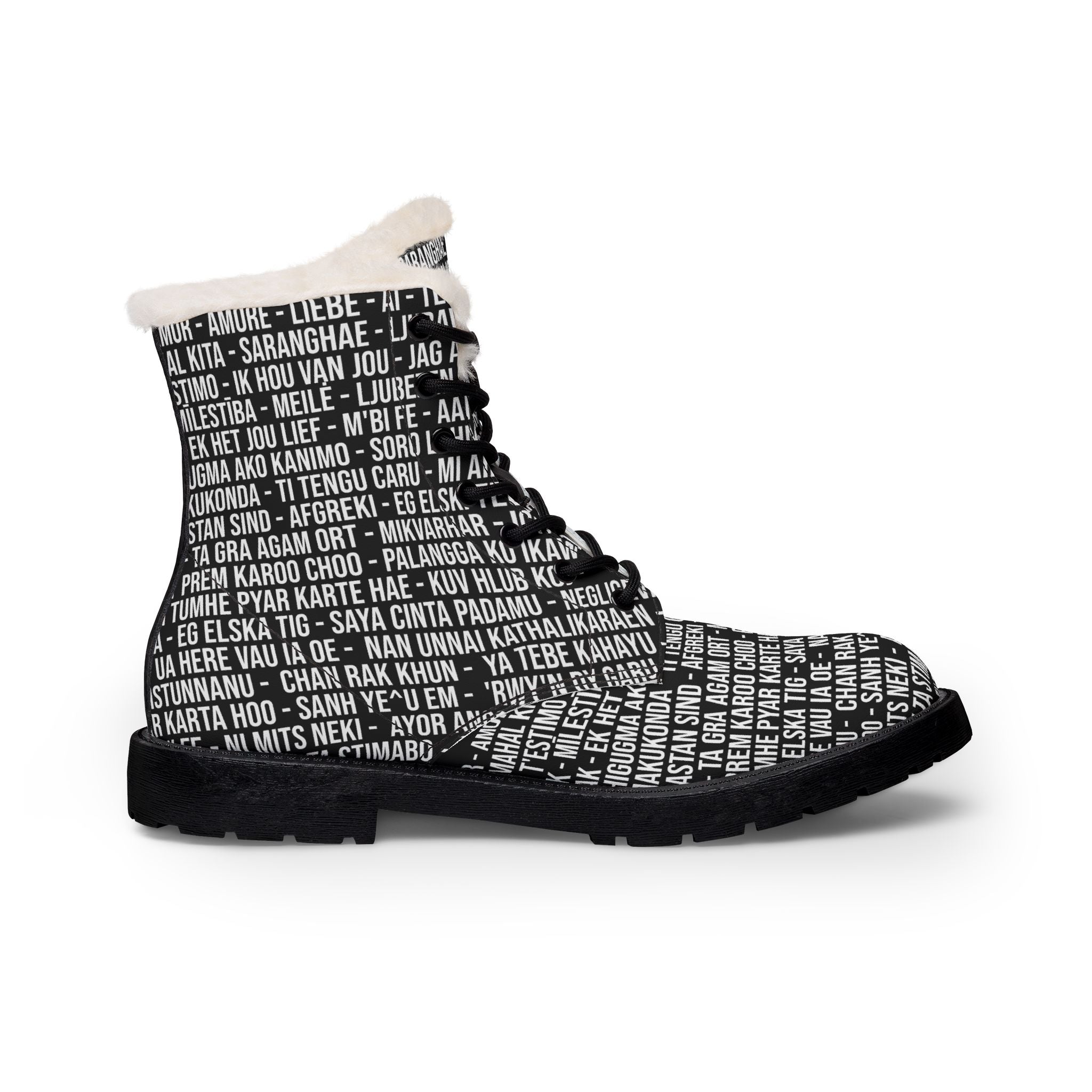 KUIA "Thousand LOL" Fur-Lined Leather Boots (Pitch-black Version)