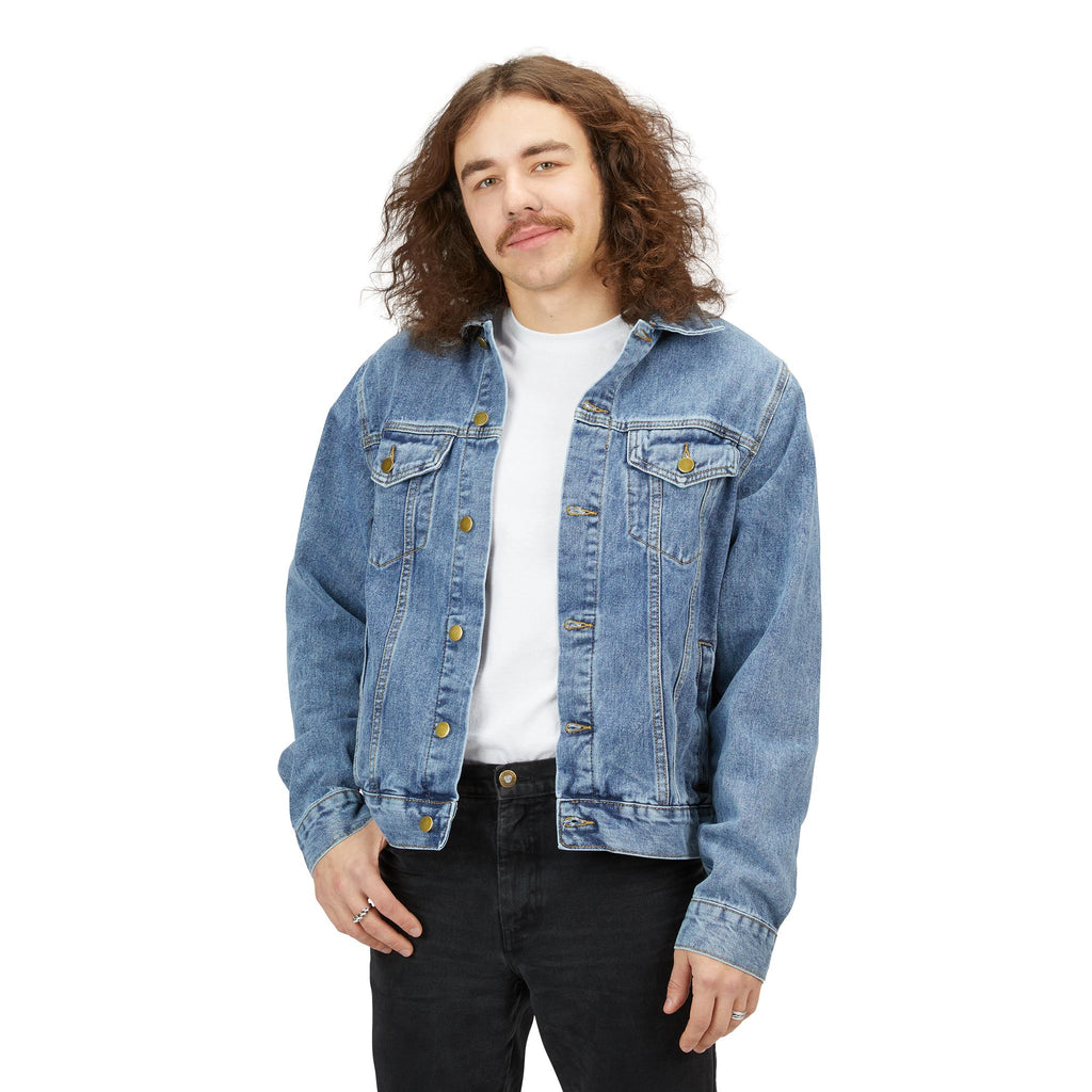KUIA Denim Jeans Jacket — "Diamonds are a Pride's Best Friend" Back Print