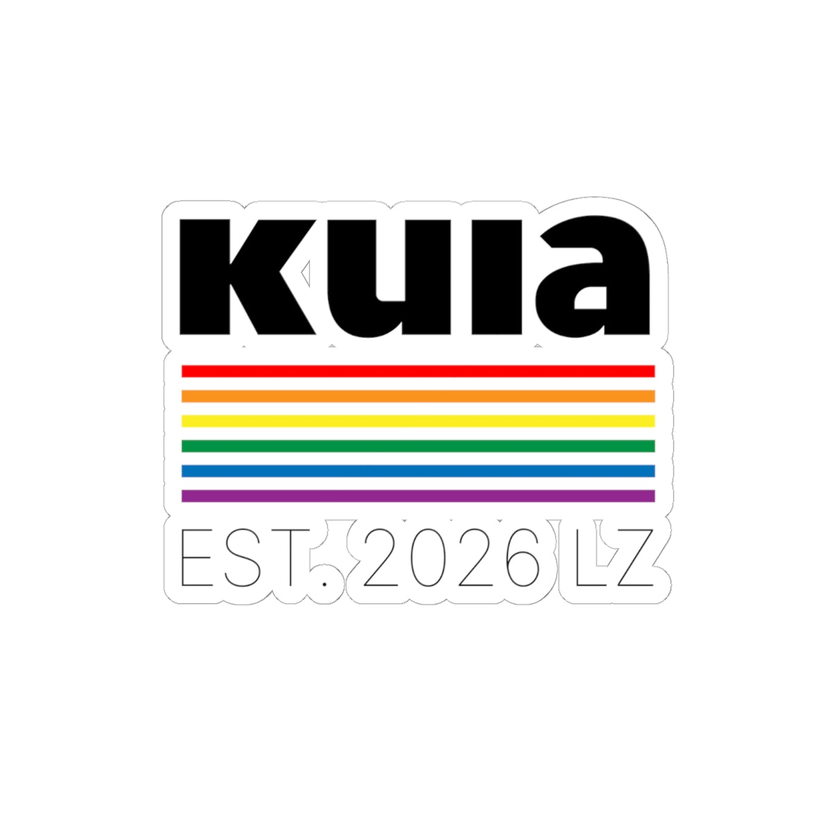 KUIA EST. 2026 LZ kiss-cut sticker